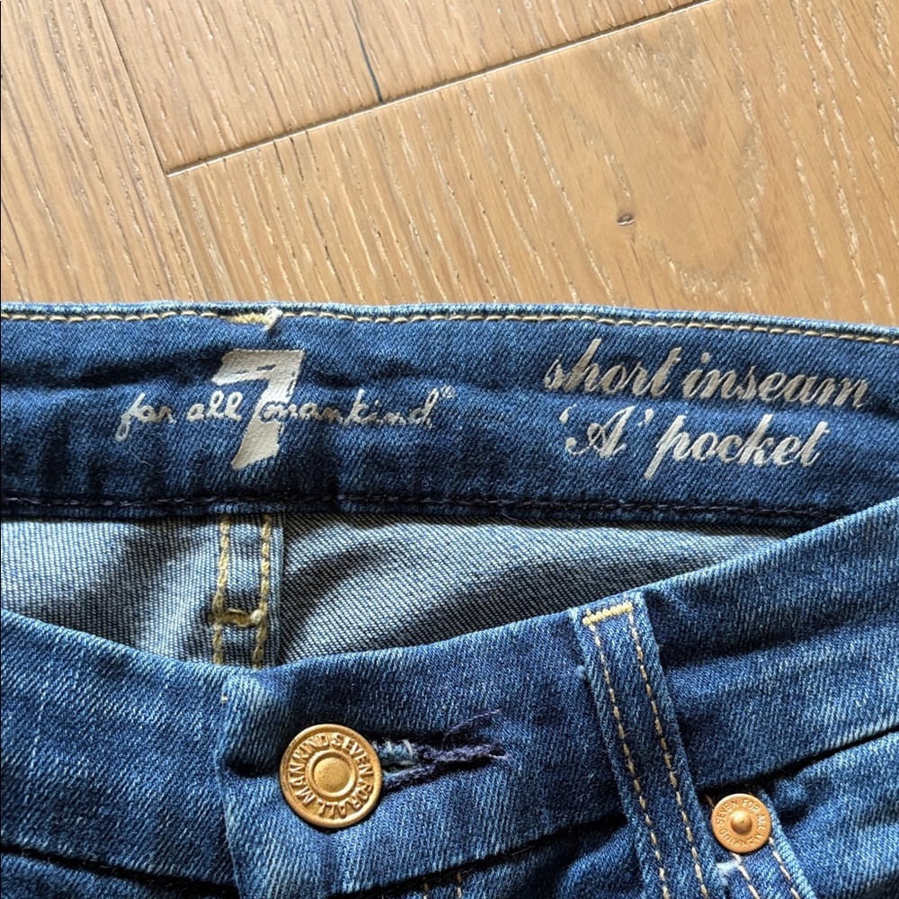 7 For All Mankind Deep Indigo bootleg A pocket jeans.